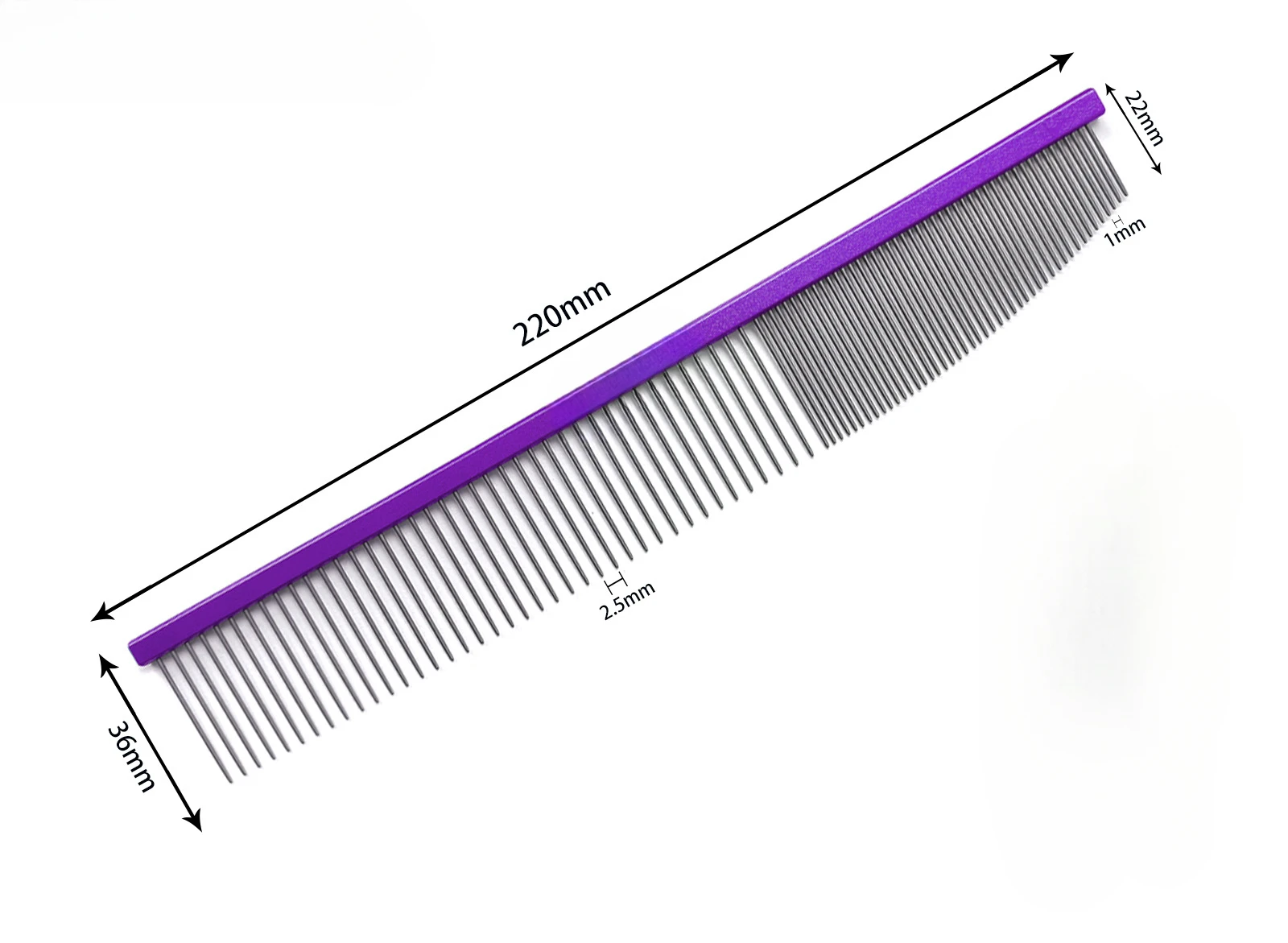 Dual-Density Serrated Pet Grooming Comb product image