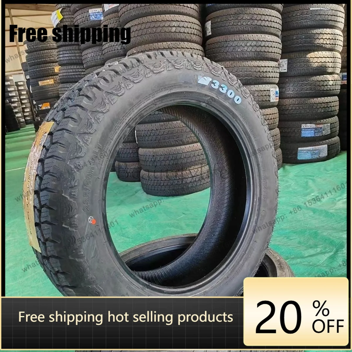 Factory direct sales LJY off-road tire 235/60R19LT 8PR thickened AT off-road tire 235/60r19