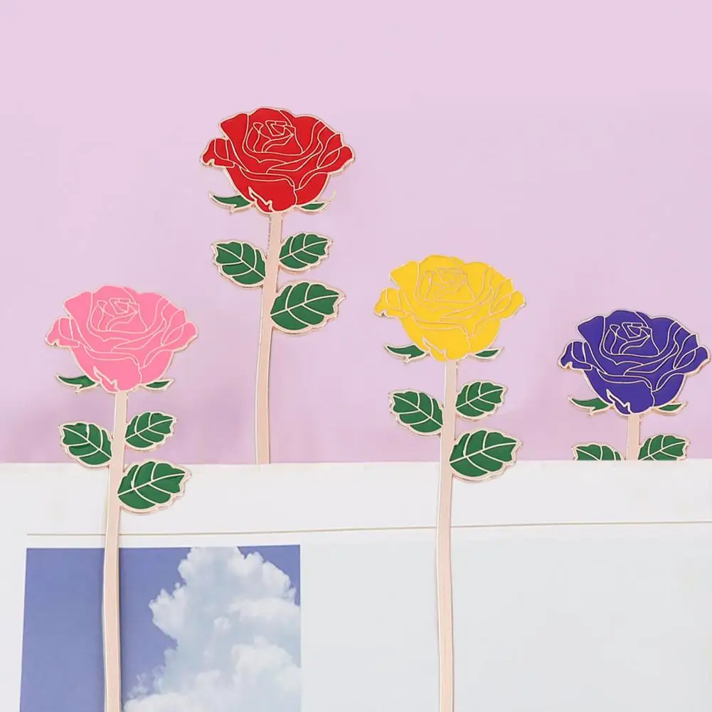 Exquisite Pattern Bookmarks Bookmarks for Book Lovers Exquisite Metal Rose Bookmark Gift for Reading Lovers Teachers Book