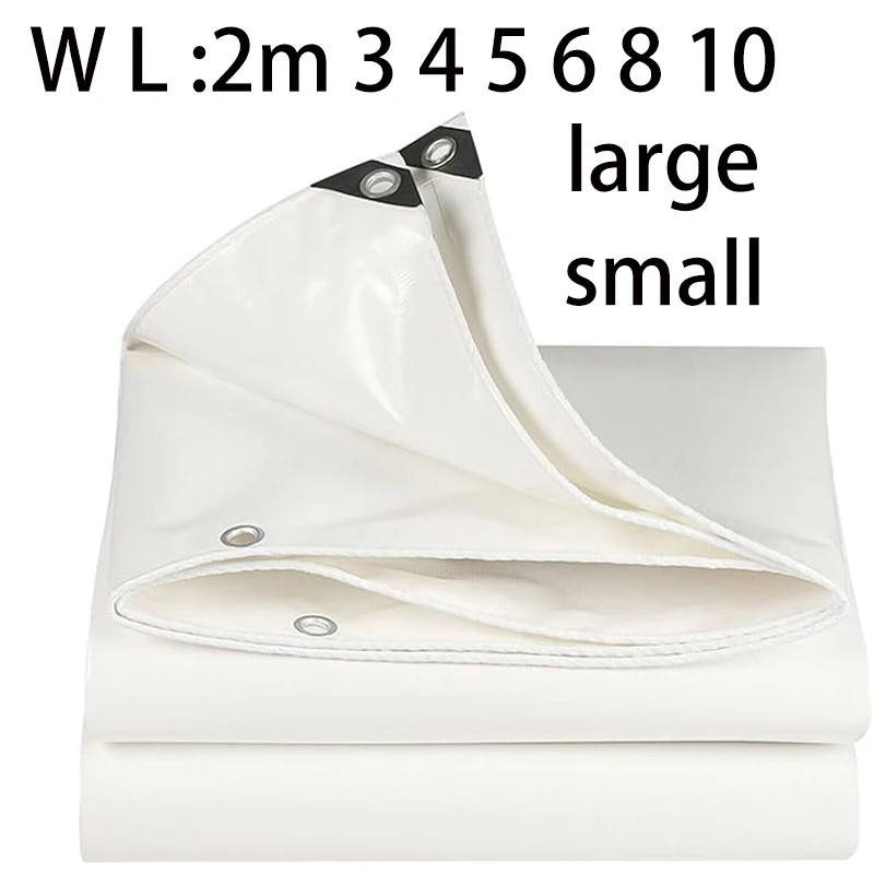 Lona grande personalizada blanca 3x5 6 8m * 8 10 12 3 4x4 5m toldo parasol para exteriores impermeable barco lona tienda campamento cubierta de lluvia dosel