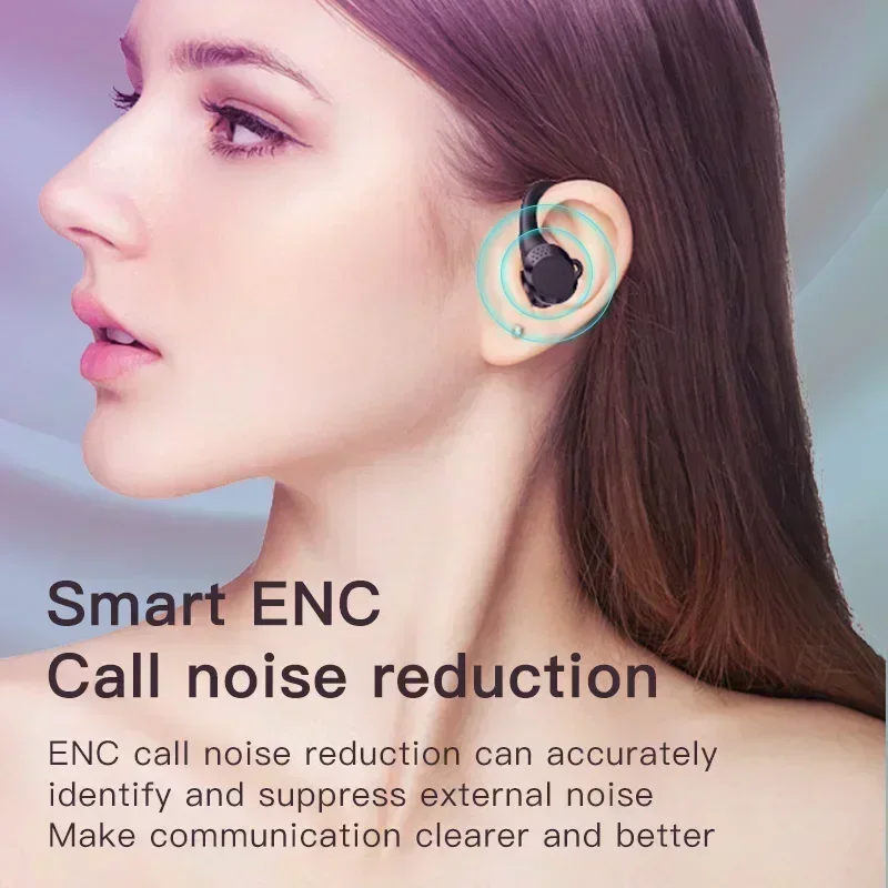

Noise Reduction Microphone Earphone Sports Headsets Led Headphone Wireless Earbuds 10H HiFi Music Time TWS Bluetooth 5.2 Earhook