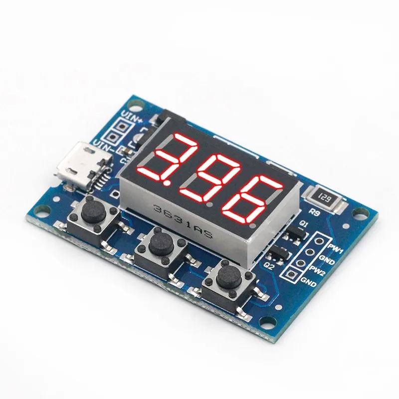 DC 5-30V Micro USB 5V Power Independent PWM Generator 2 Channel Dual Way Digital LED Duty Cycle Pulse Frequency Board Module