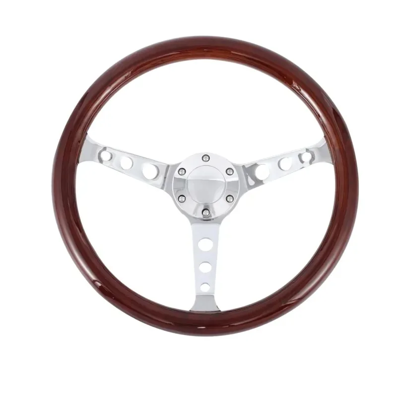 Hot Sale Wooden Vintage Steering Wheel, Flat Wood Finish Steering Wheel Wood Rim Steering Wheel