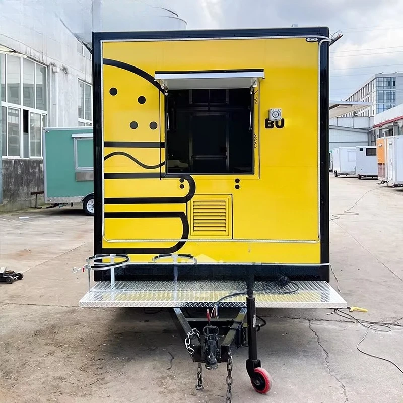 Empty Unique Food Trailer Square Free Design Floor Plan 4 Meters Wholesale Price Coffee Hamburgers For Sale