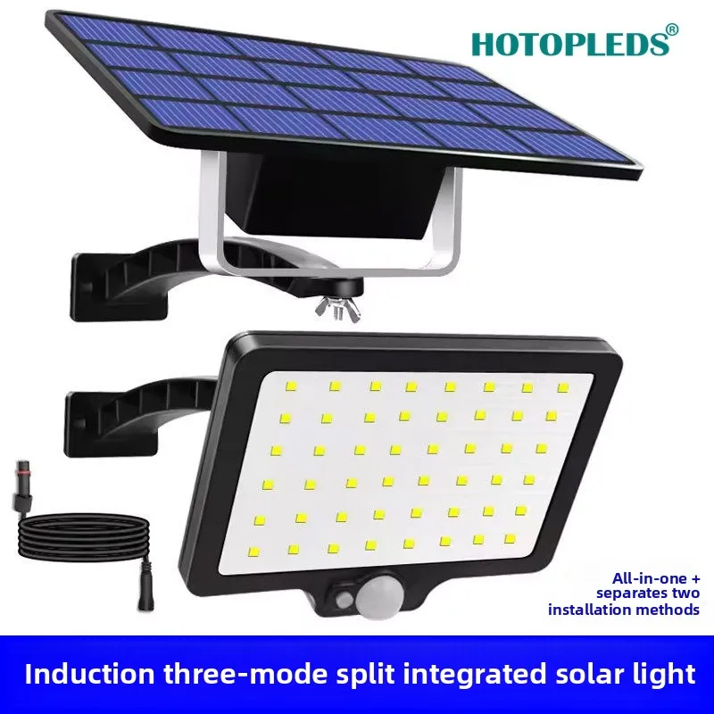 

New outdoor solar light split 48LED induction garden light integrated street light cross-border Human body induction lamp