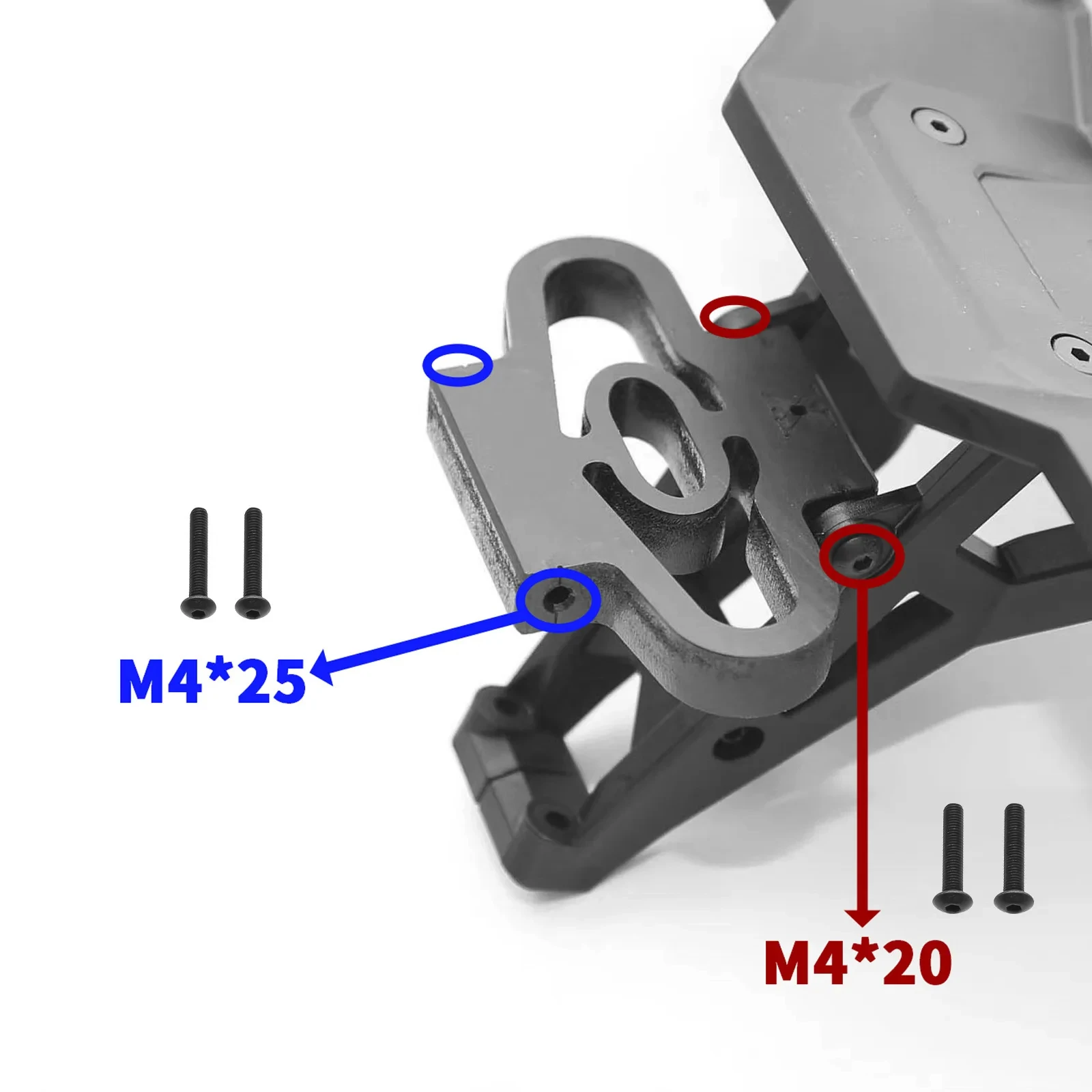 Spoiler Bracket Holder Tail Nylon Bracket for Traxxas XRT 78086-4 1/6 Toy RC Cars Accessories