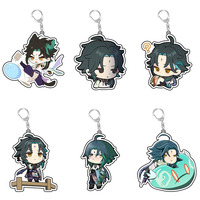 Genshin Impact figurineKey Chain Ring Anime Figurine Cartoon Cute Xiao Figure Custom Acrylic Keychain Double Side Printing