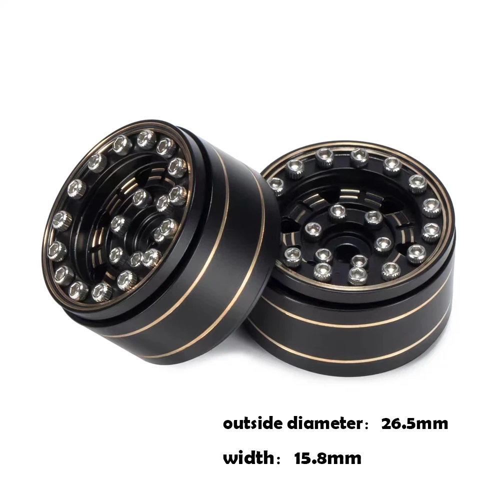 4pcs 1.0inch Metal wheel hub High end electrophoresis materials for 1/24 1/18 RC climbing car SCX24 TRX4M