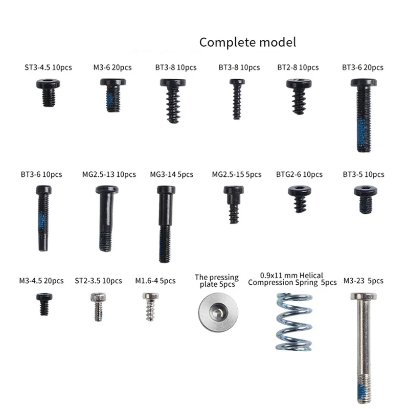 A47F-Replacement Screw Kit For Bambu Lab X1 P1 AMS Screws Set 3D Printers Maintenance Parts