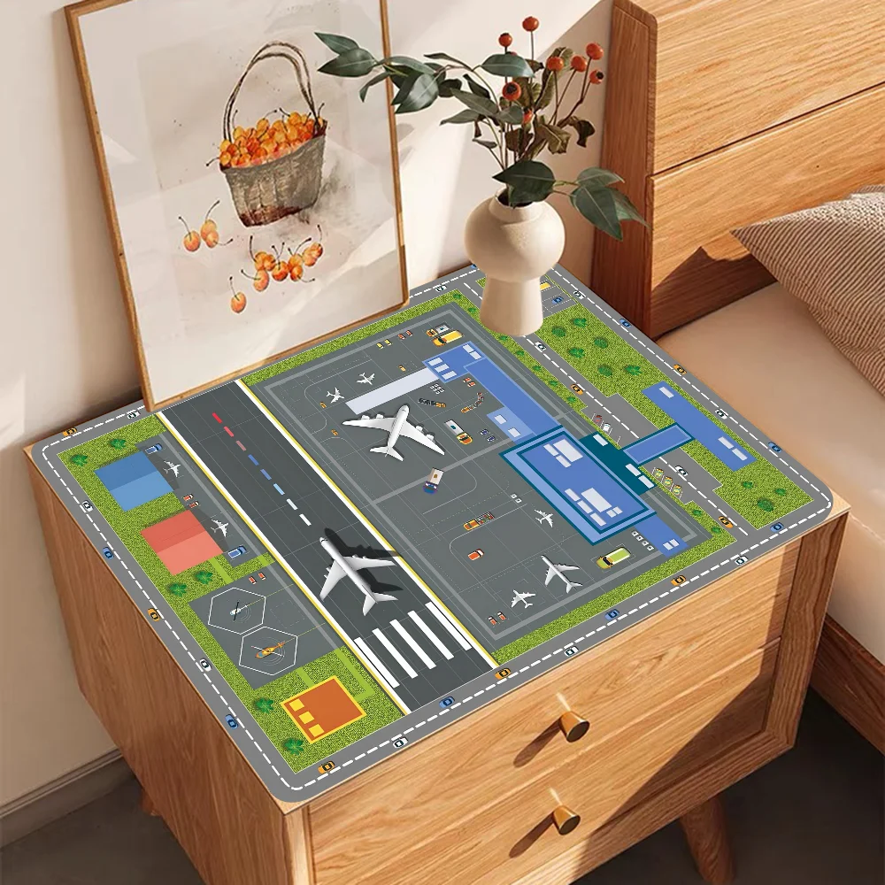 Arrivals Departures The Exit Airplane Airport Flight Draining Mat Drain Dish Mats Coffee Pad Resistant Placemat Dinnerware