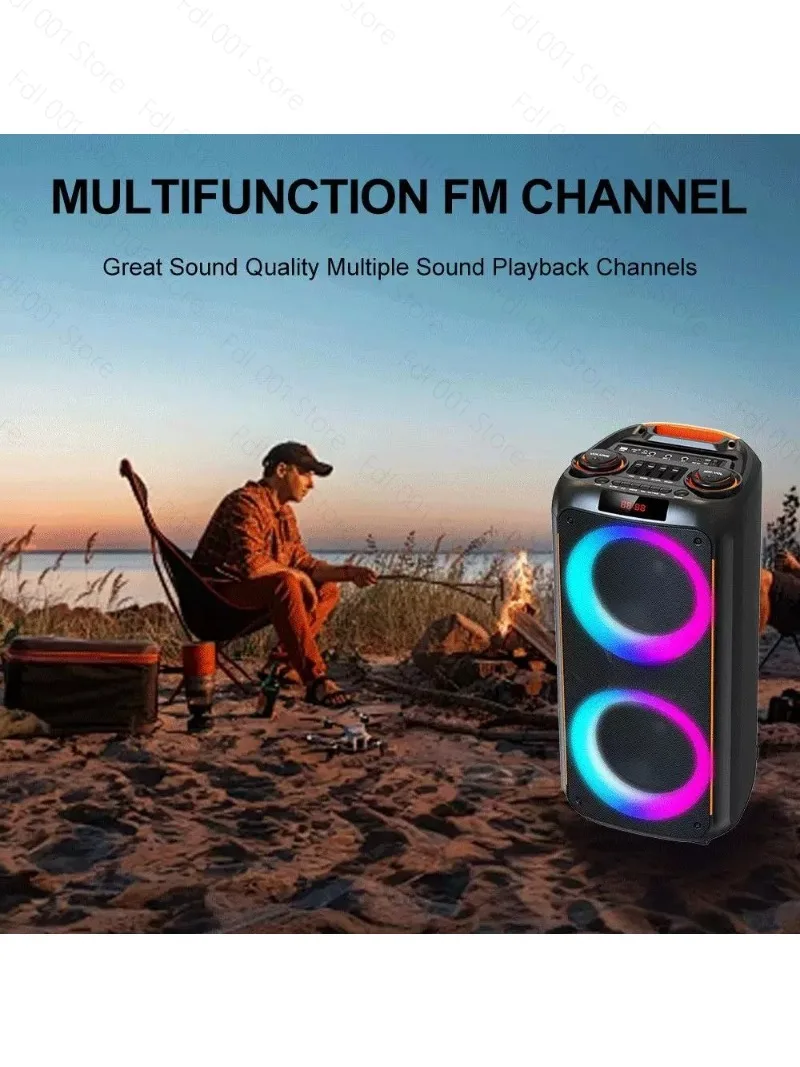 2026 Suitable for Sing-e ZQS8263 New Party Speaker LED Light Bluetooth Wireless Portable Speaker 8 Inch