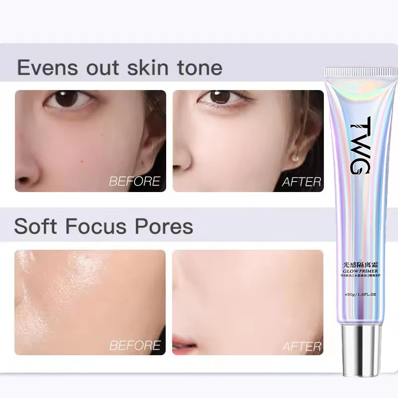 Face Primer Cream,Invisible Pore Base Stick Makeup Concealer Isolation Makeup Front Pore Base Modifying Skin Color Primer Makeup