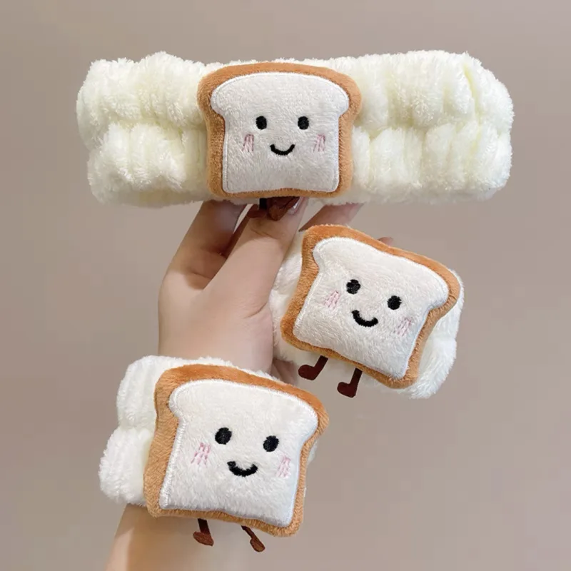 Sweat Band Toast Rabbit Pig Cat\'s paw Cartoon Fresh and Sweet Kawaii Cute Wrist Absorbent Band for Washing Face