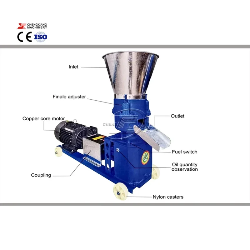 

China Manufacturer Poultry Flat Die Goat Dog Chicken Pallet Making Machine Animal Feed Pellet