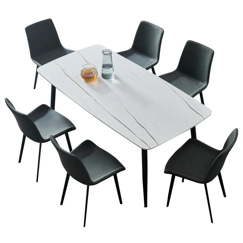 

Modern simple household small apartment rectangular mical four legged dining table
