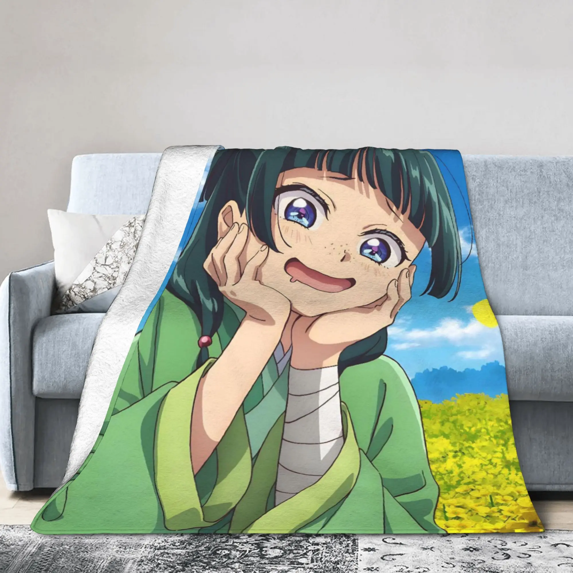 Maomao Manga Anime Blankets Apothecary Diaries Flannel Awesome Soft Throw Blanket for Home Decoration,