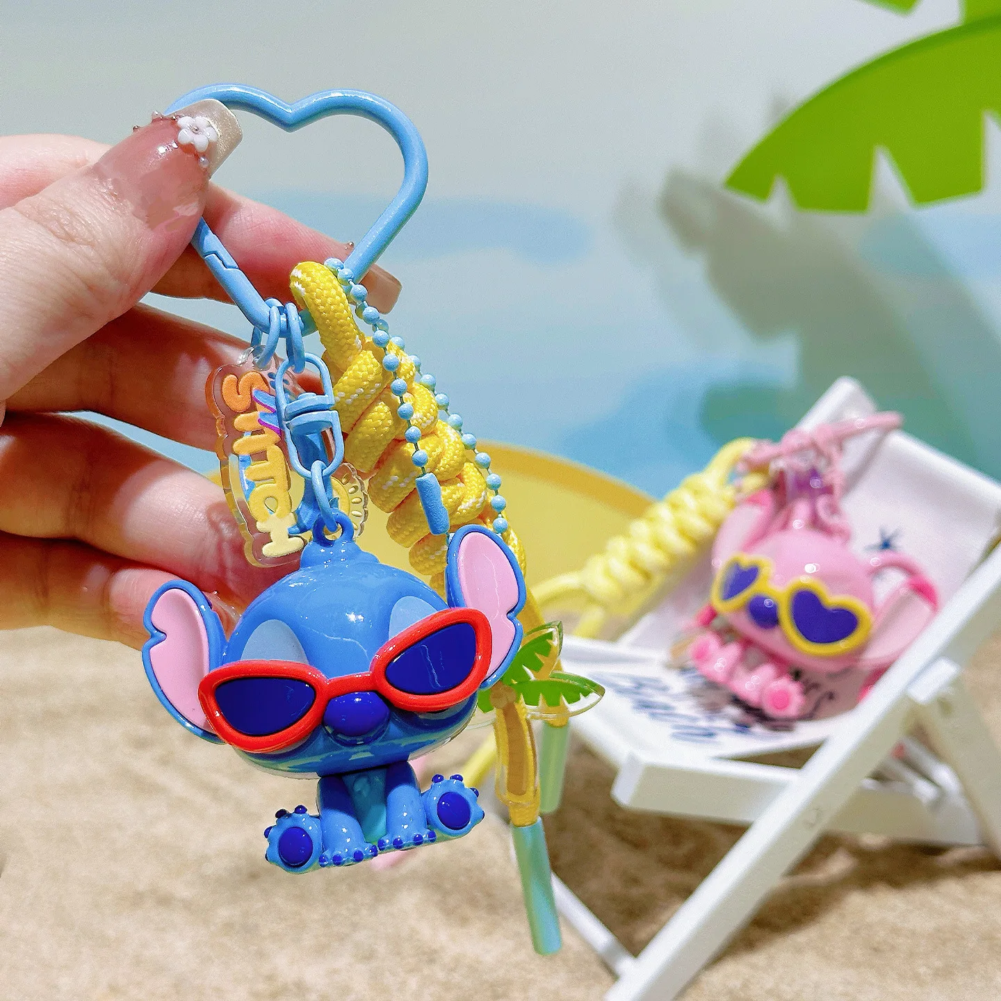 

Stitch&Jinnew Collaboration Dolls Keychains Cute Cartoon Toys Pendants Keyrings Bags Accessories Fashiuon Hanging Holiday Gifts
