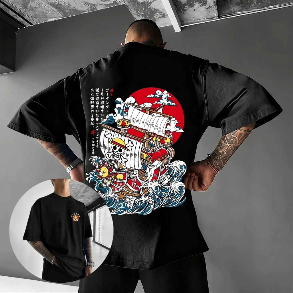 

One Piece Anime T Shirt Men Women 2026 Summer Cotton Short Sleeve Tops Graphic Print Casual Streetwear Japanese Manga Tee Y2k