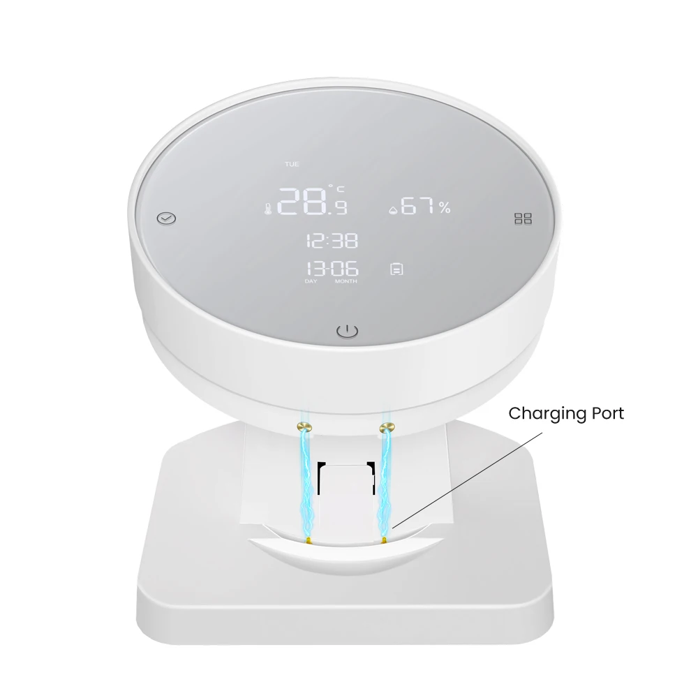 AVATTO Tuya WiFi Smart Temperature and Humidity Sensor Battery Powered Smart Home Security,Work With Alexa Google Home