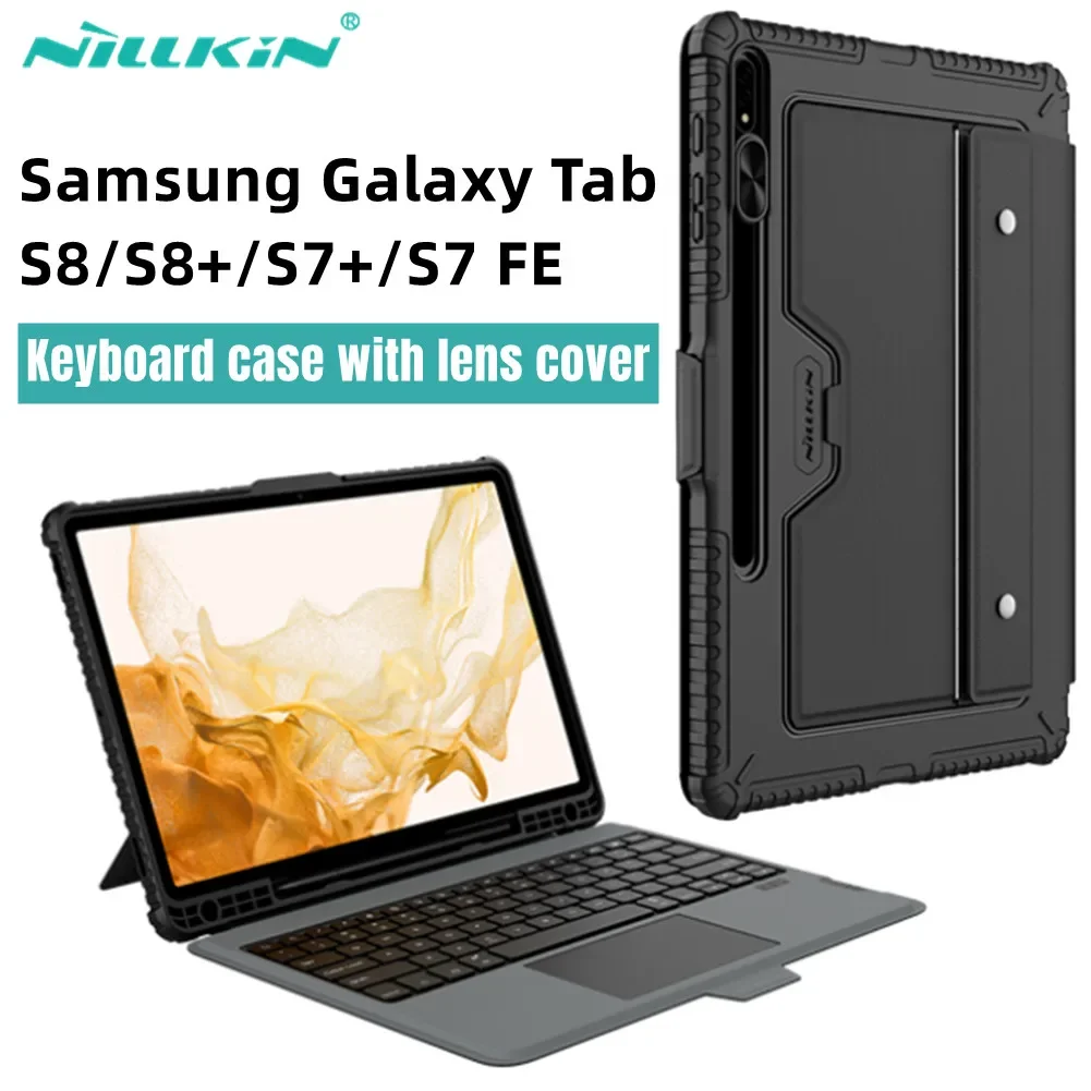 Nillkin для Samsung Galaxy Tab S8, чехол с клавиатурой, планшет, Bluetooth-клавиатура, сенсорная панель, смарт-чехол для S8 Plus/Tab S7 Plus/Tab S7 FE Nillkin для Samsung Galaxy Tab S8, чехол с клавиатурой, планшет, Bluetooth-клавиатура, сенсорная панель, смарт-чехол для S8 Plus/Tab S7 Plus/Tab S7 FE