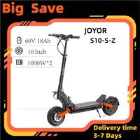 JOYOR S10-S-Z Electric Scooter 60V 18Ah Dual Motor 2000W 10 Inch Tire Adult Escooter 65km/h Max Speed 70-85km Range Black
