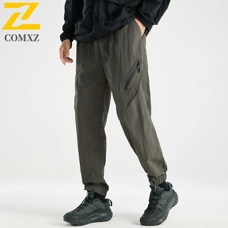 

Retro Cargo Pants Men Autumn Outdoor Straight Fit Active Trousers Quick Dry Casual Versatile Street Style Breathable Sweatpants