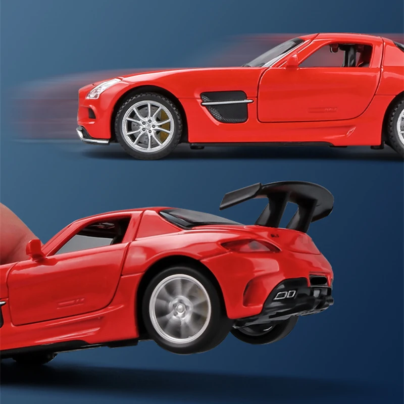 1:32 Sls Gelegeerd Sportwagenmodel Diecasts Metalen Speelgoedvoertuigen Automodel Hoge Simulatie Geluid En Lichtcollectie Kids Cadeau