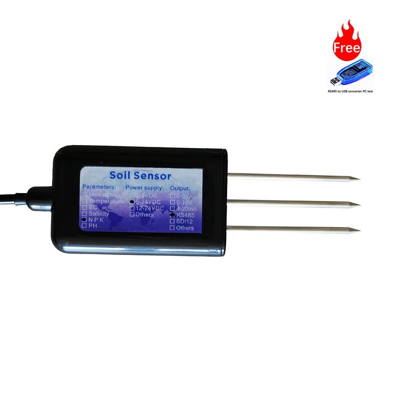 RD-NPK-01 RS485 STANDARD MODBUS WIRELESS LORA LORAWAN SOIL NPK SENSOR SOIL 3 in 1 NITROGEN PHOSPHORUS POTASSIUM for HYDROPONICS