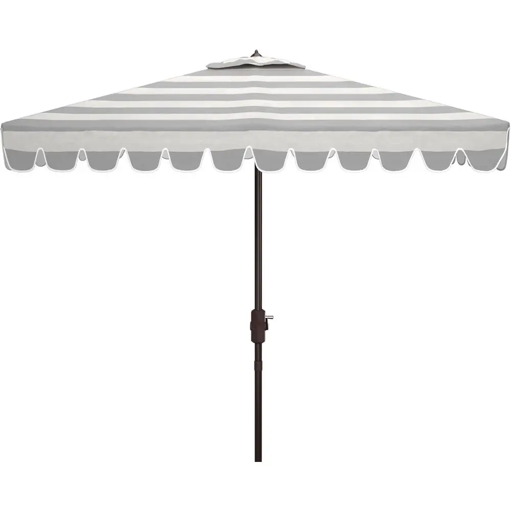 Sombrilla cuadrada para exteriores con protección UV, color gris y blanco, de 7'6, marca Vienna