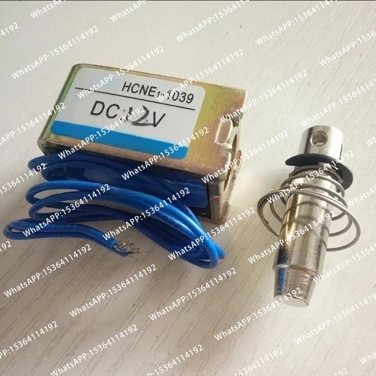 atuador-solenoide-eletromagnetico-hcne1-1039-12vdc-24v-com-retencao-soluccao-por-tracao-curso-de-10mm-e-forca-de-41kg