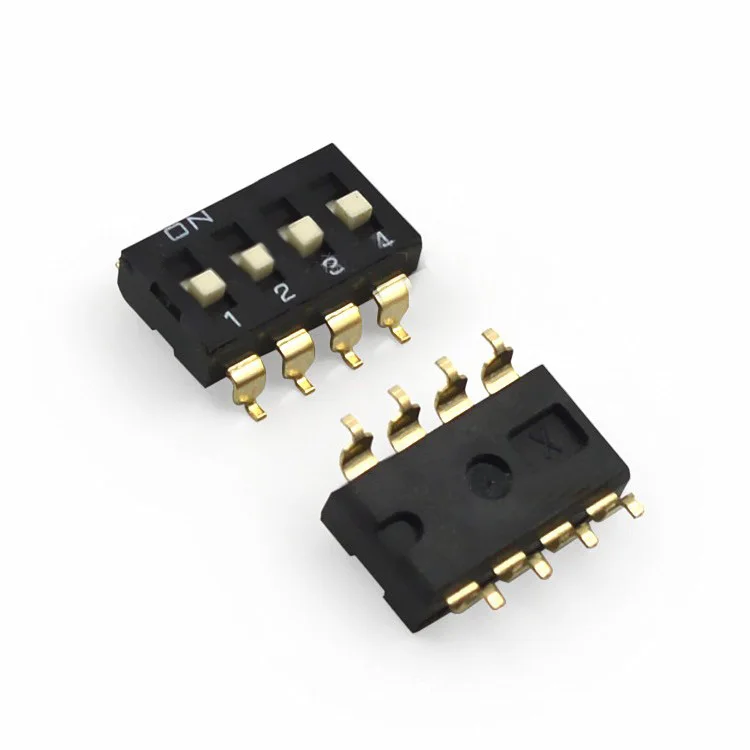 Dip switch type KF-04P black flat dip switch Hand dip switch original genuine