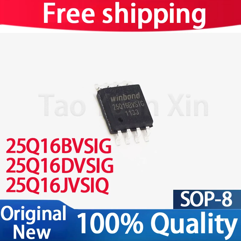 (5piece)100% New 25Q16BVSIG 25Q16DVSIG 25Q16JVSIQ W25Q16BVSIG W25Q16DVSIG W25Q16JVSIQ sop-8 Chipset