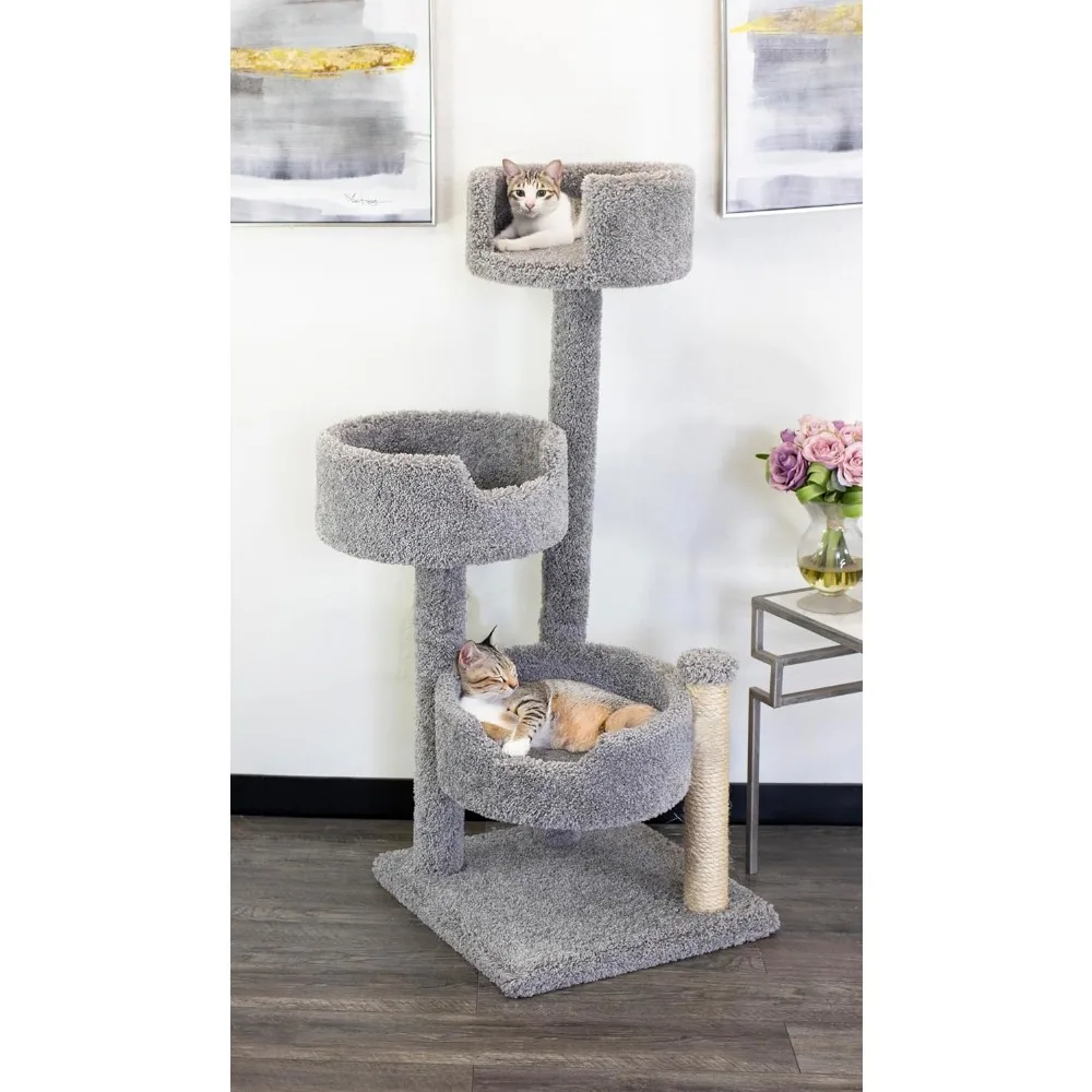 

Wood and Carpet Cat Tree for Big Cats, Customized