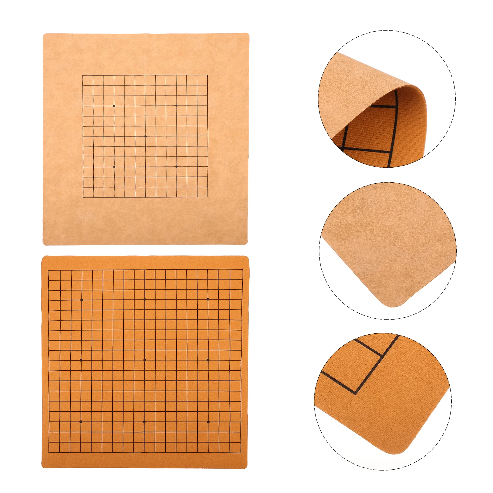 

2 Pcs Folding Chessboard Checkerboard Game Whiteboard Pu Boards Travel