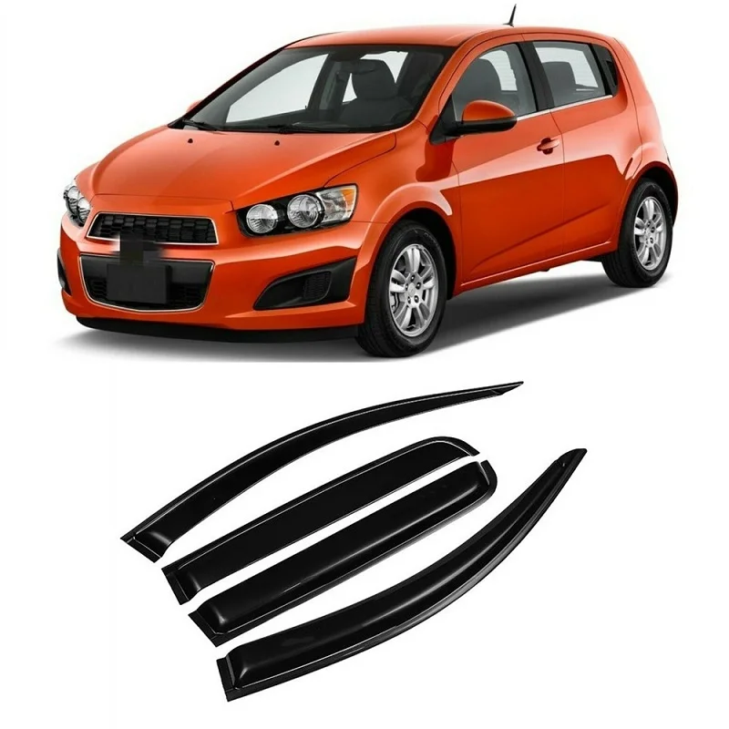 

Car Accessories For Chevy Aveo 2011-2018 Window Visor Rain Guard Weather Shield Wind Deflector Slim Trim Awning Shelter Raincoat