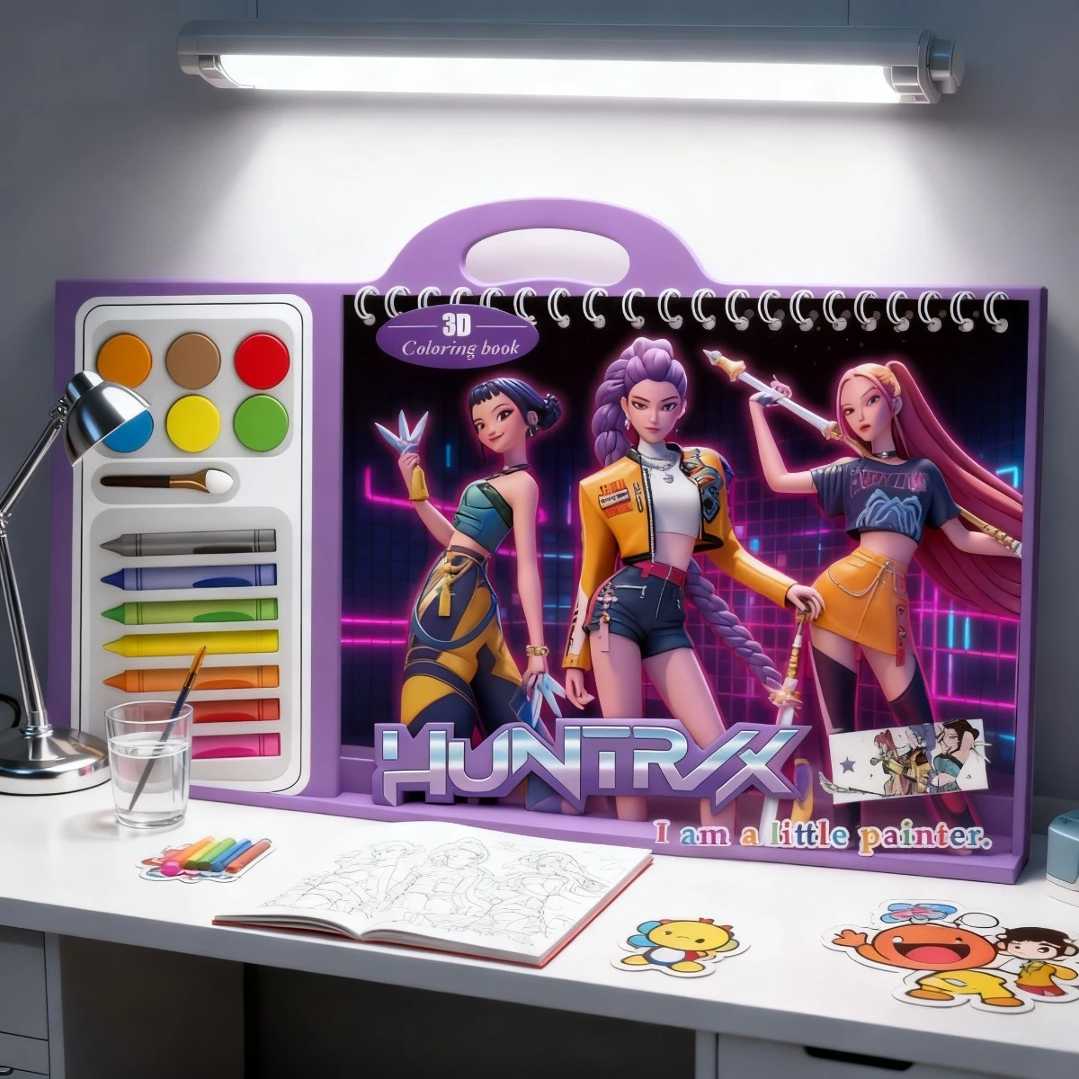 K-POP شيطان الصيادين HUNTR/X كراسة الرسم للأطفال الكرتون خربش لوحة الرسم فارغة التلوين والرسم كتاب لطلاب ما قبل المدرسة 2026