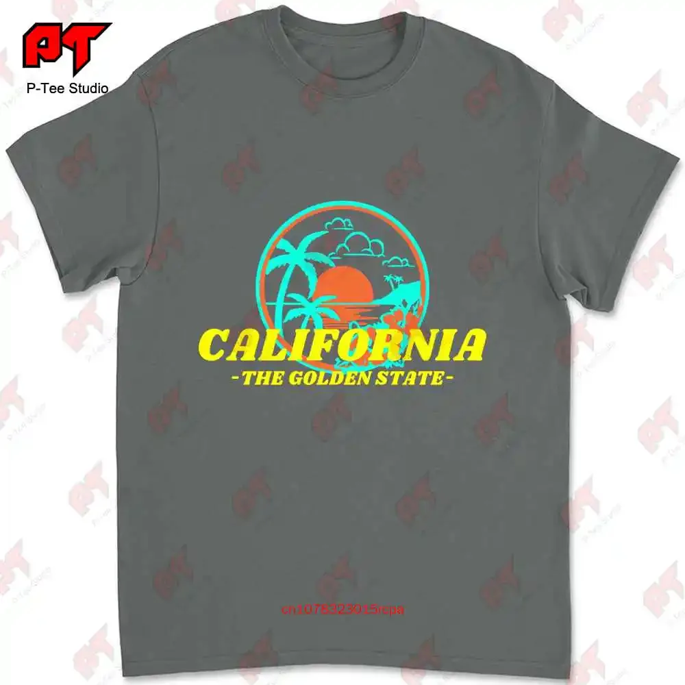 California The Golden State Summer Beach Vibes T-shirt WU57 image 5