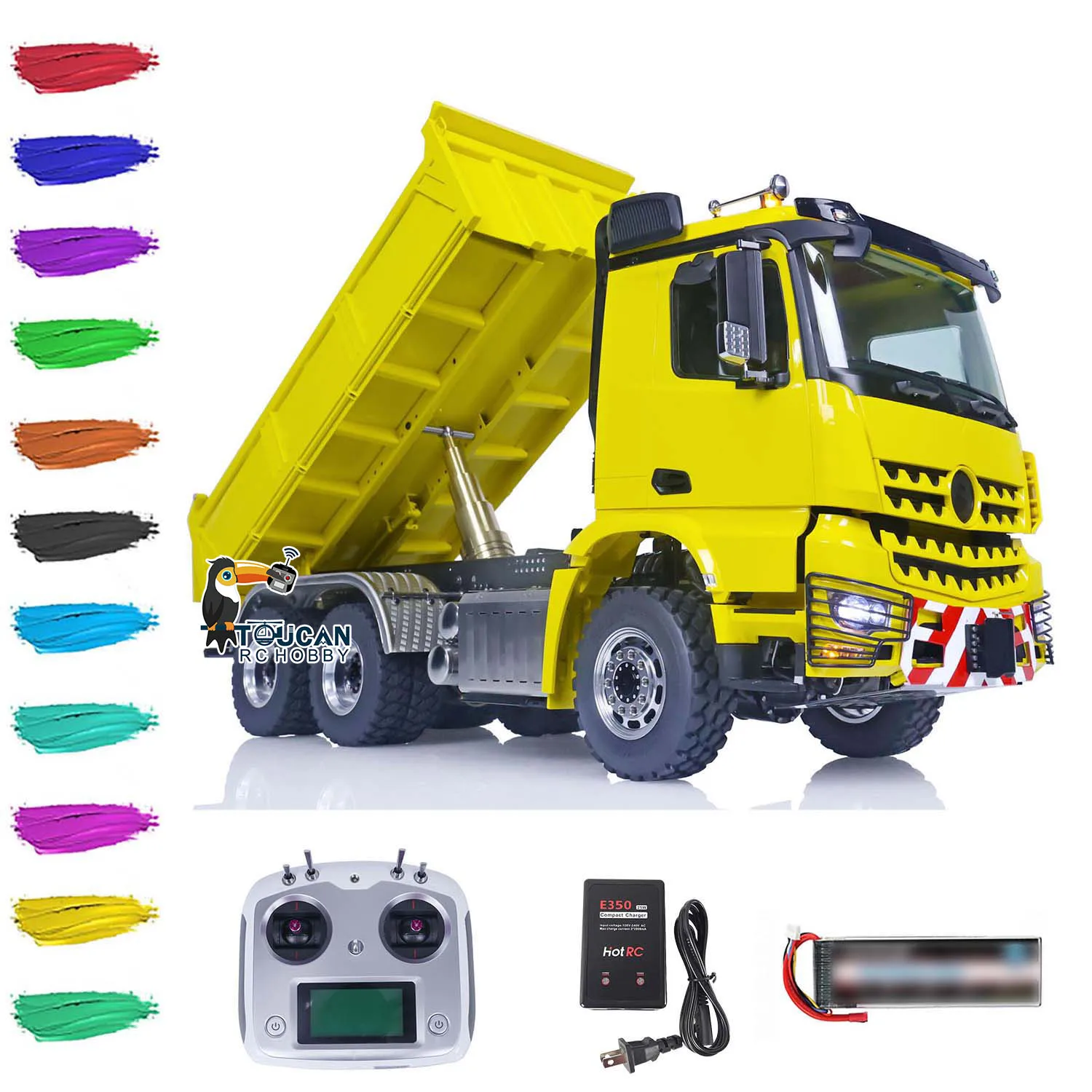 ブラシレスモーター付き油圧ごみ収集車,喫煙ユニット,ライトサウンド玩具,thzh1588,rtr tipper car,LESU-RC fusion pro,3348,新品,1/14