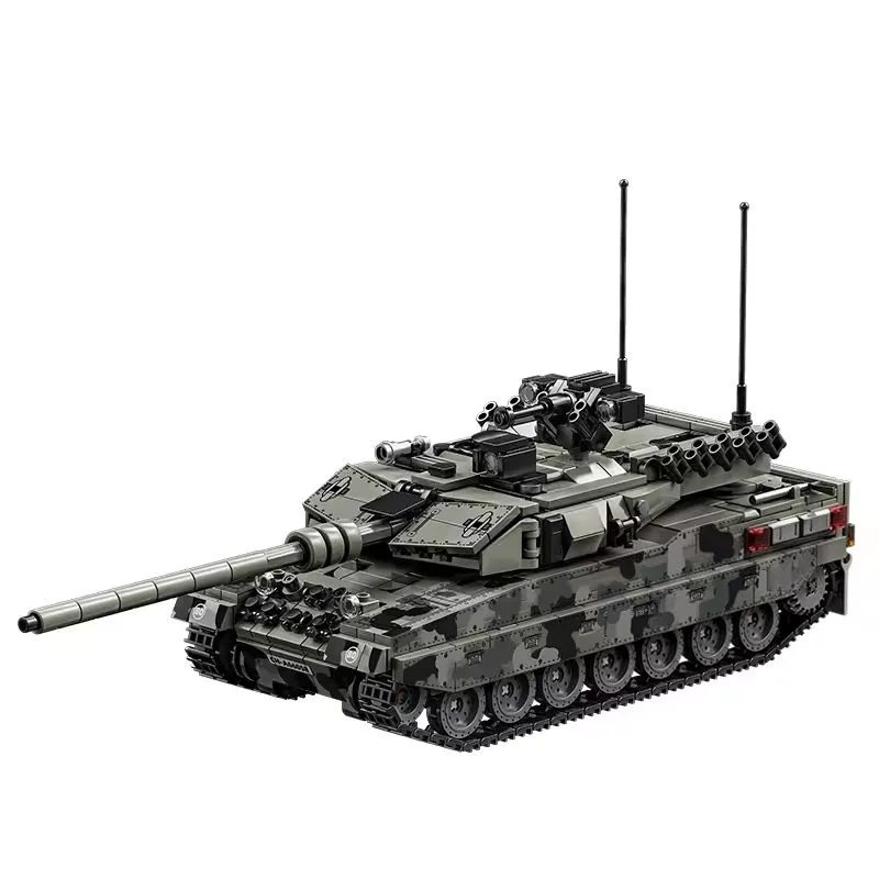 World War Army Military Soldiers SWAT Leopard 2A7 Main Battle Tank Assemble Building Blocks City Construction Bricks Toys Gift