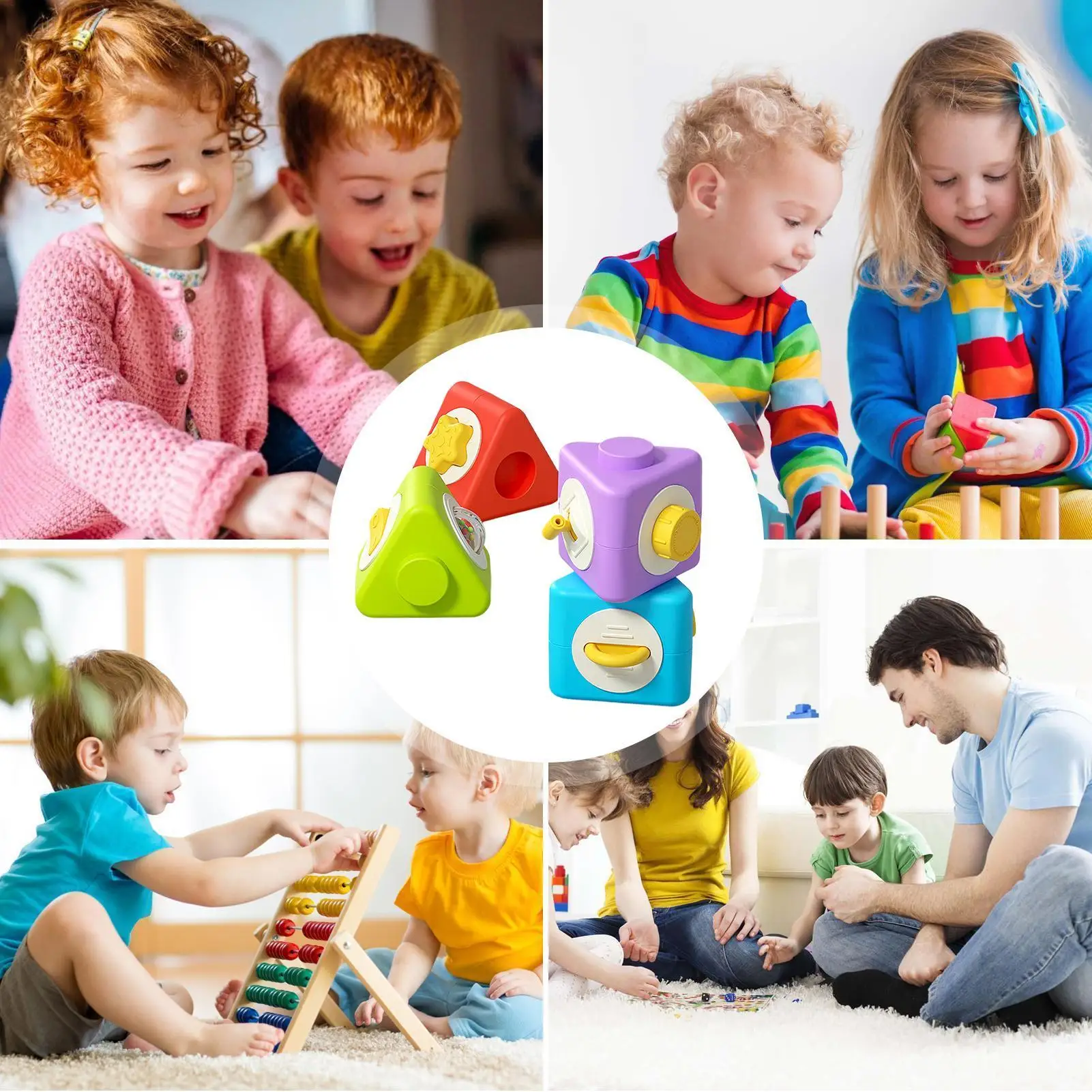 아기 스태킹 블록 이동식 미세 운동 교육 장난감 분리형 스태킹 블록 유아 소년 소녀 어린이를위한 아기 장난감