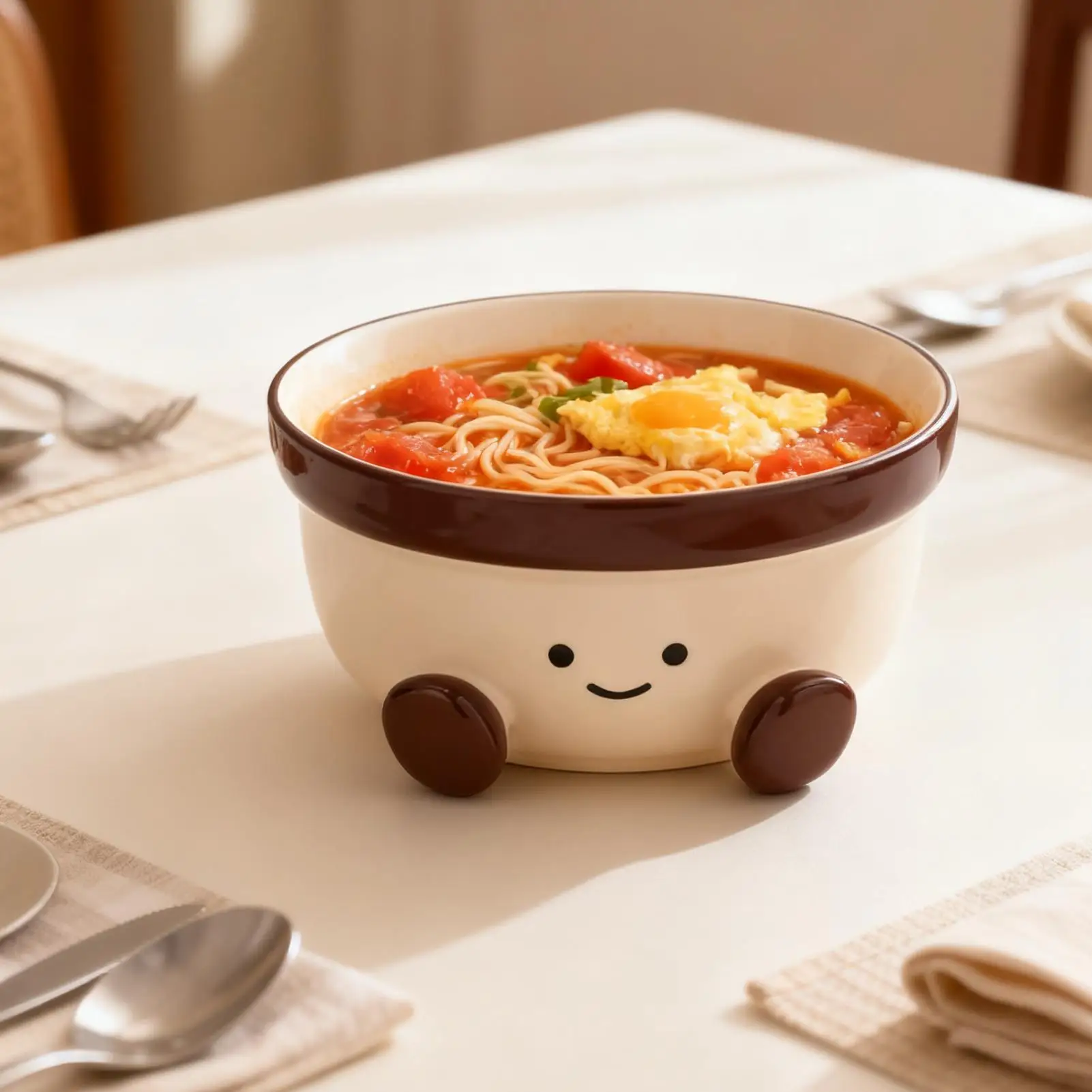 Cuenco de fideos de cerámica con huella 3D, utensilios de cocina de 900ml, cuencos de fideos resistentes al calor para dormitorio universitario, comida, viaje, cocina y comedor