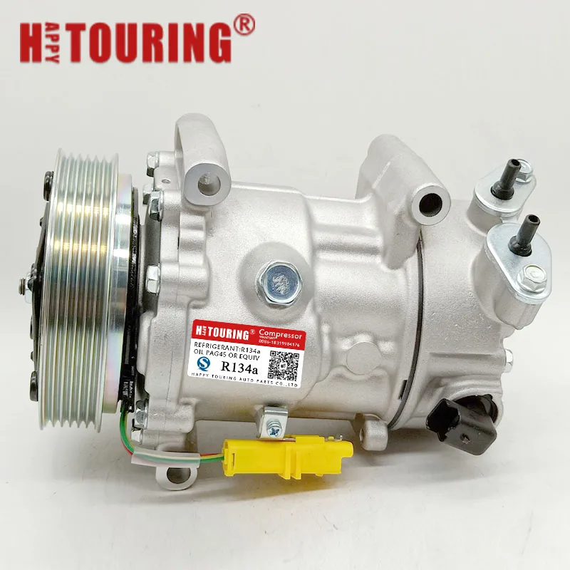 

For SD6C12 Ac Compressor for Peugeot 207 307 408 for Citroen C2 C4 9651910980 9678656080 6453QJ 6453QK 6453WK 6453WL 1351 1364