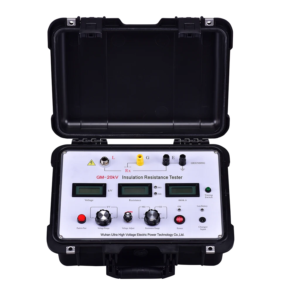 G GM-20kV 5kV/10kV/15kV/20kV Insulation Resistance Tester Digital Megohmmeter Insulation Tester