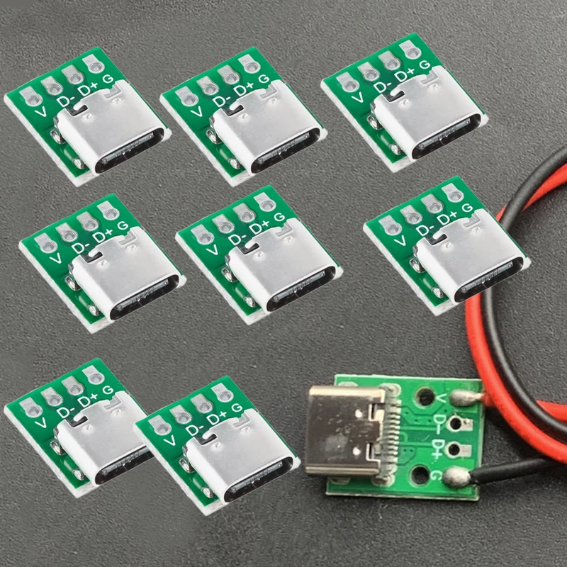 USB 3.1 Type C Connector 16 Pin Test PCB Board Adapter USB3.1 16P Connector Socket For Data Line Wire Cable Transfer