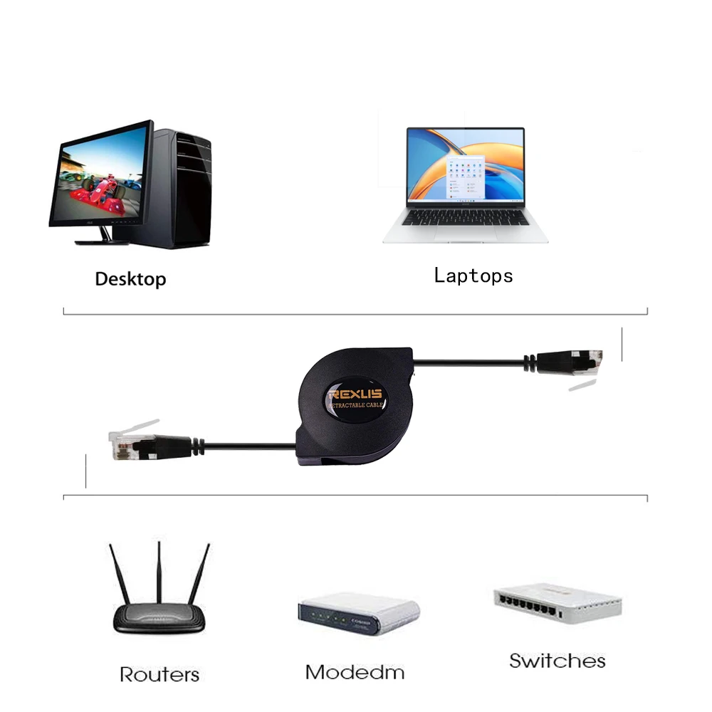 كابل الشبكة CAT-6 RJ45 كابل إيثرنت مسطح قابل للسحب كابل شبكة محلية مسطح مرن كابل RJ45 لأجهزة الكمبيوتر المحمول XBox PS2 PS3 راوتر 1 متر 2 متر