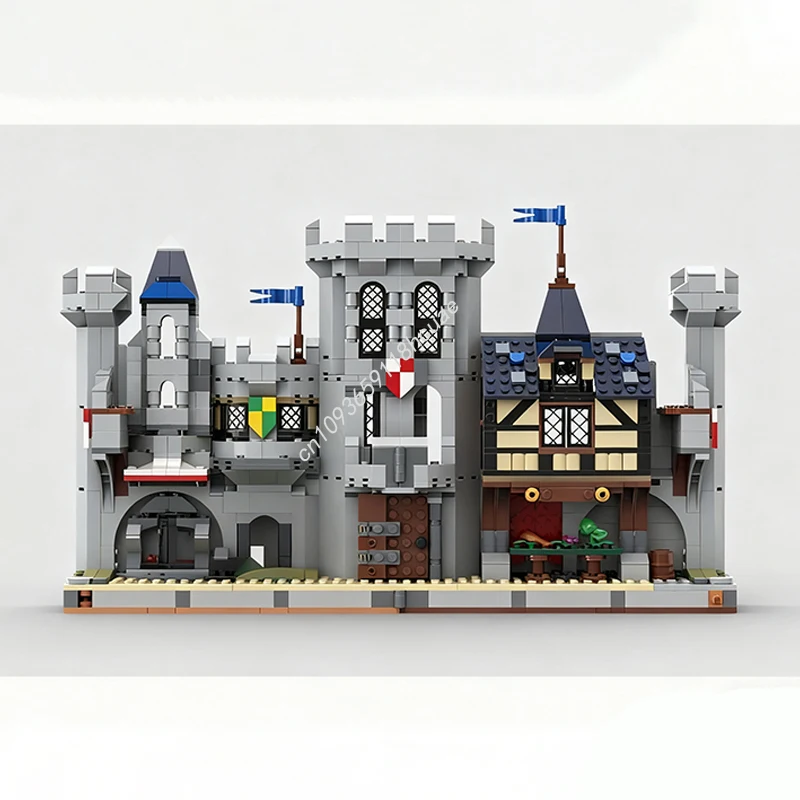 1052개 MOC 중세 마을 북 누크 모델 블록 DIY 공예 장난감 어린이 건축 블록 창의적인 크리스마스 선물