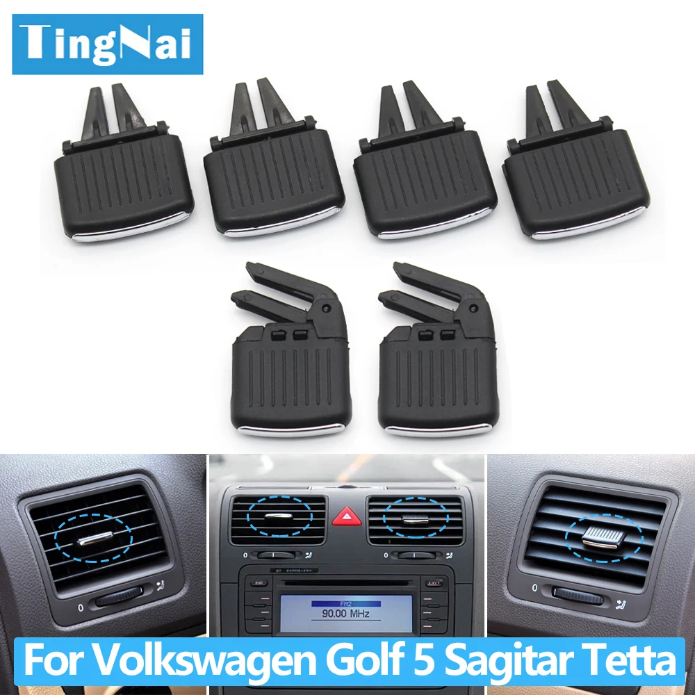 

1/2/4 шт. автомобильная передняя и задняя вентиляционная решетка, зажим для переменного тока, слайдер, ремонтный комплект для Volkswagen Golf 5 Sagitar Jetta 1KD819703