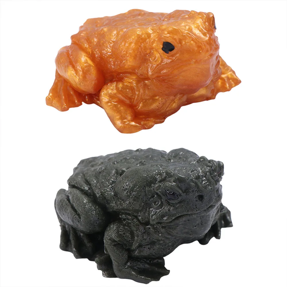 New Soft TPR Material Toad Frog Squishy Golden Green Color Simulated Animal Frog Squeezing Sticky Texture Fidget For