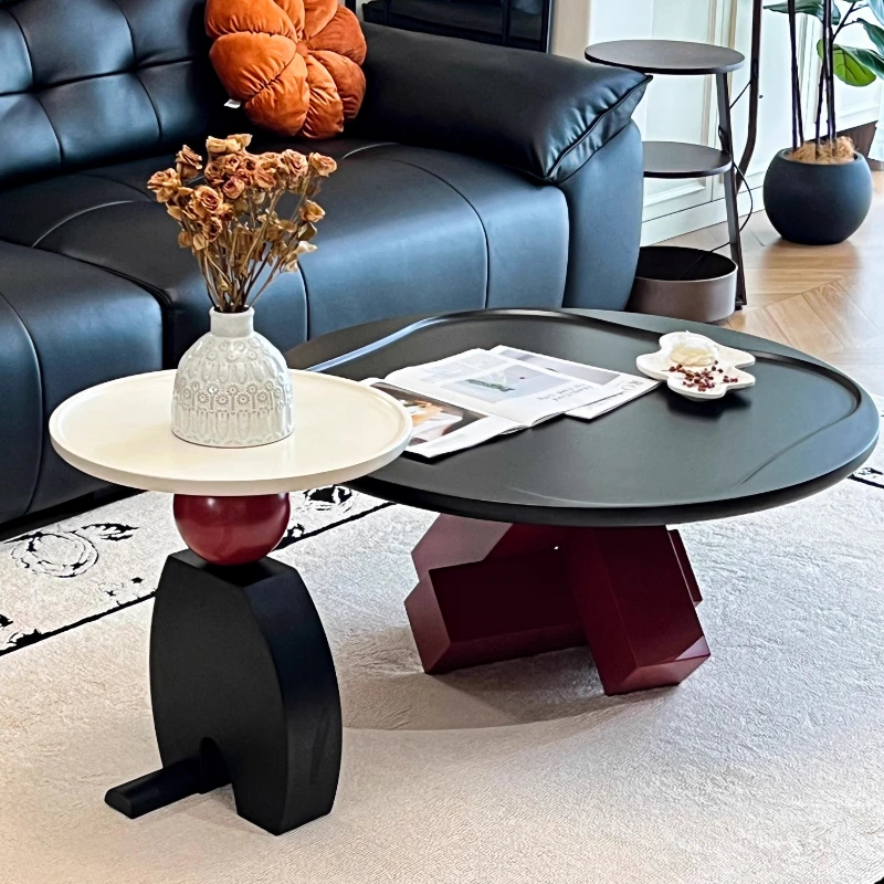 Stainless Coffee Table Round Noguchi Steel Polar Oak Finish Shelves Coffee Table Fluted Mesa De Jantar White Farmhouse Furniture