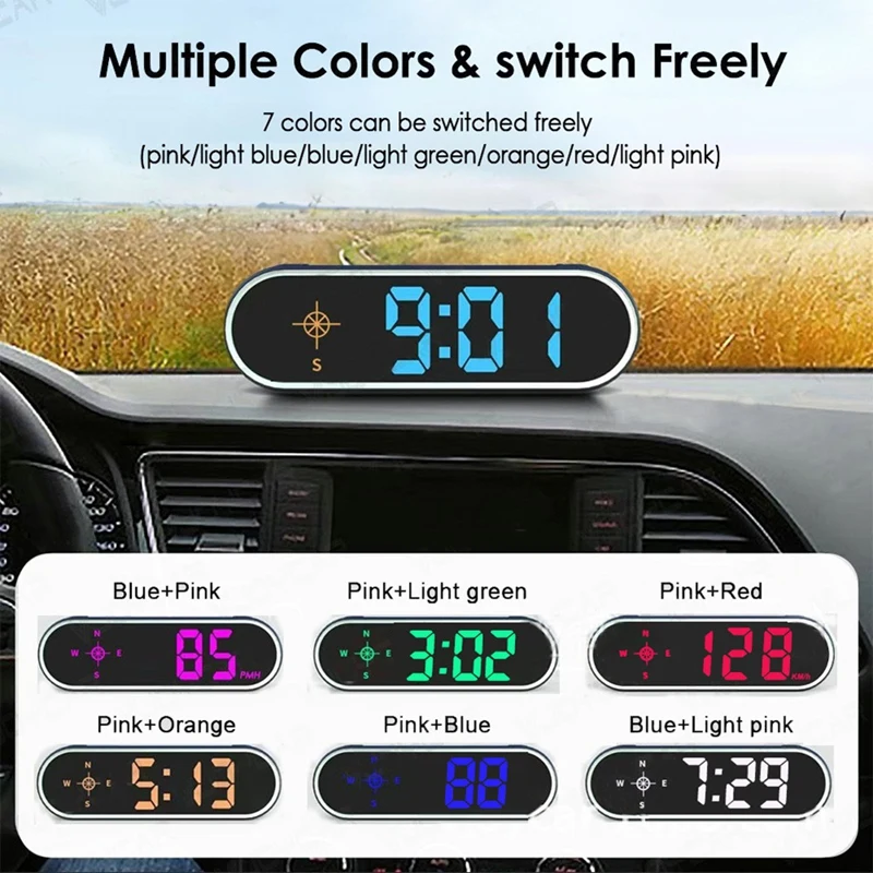 Speed Warning Device V11 GPS HUD Auto Speedometer Display Car Smart Digital Alarm Reminder